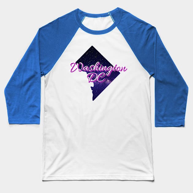 Galactic States - Washington DC Baseball T-Shirt by Daniela A. Wolfe Designs